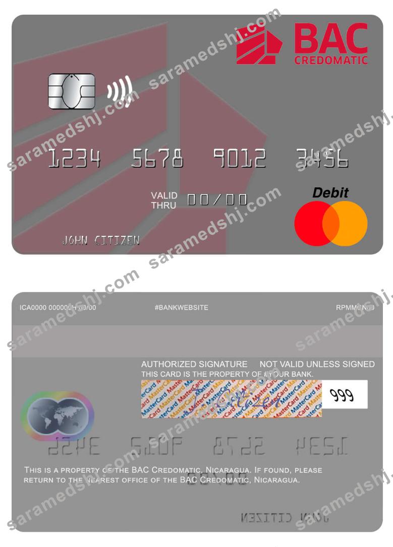 Nicaragua BAC Credomatic mastercard